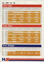 The Hoverspeed 1982 brochure, including timetables - July timetables